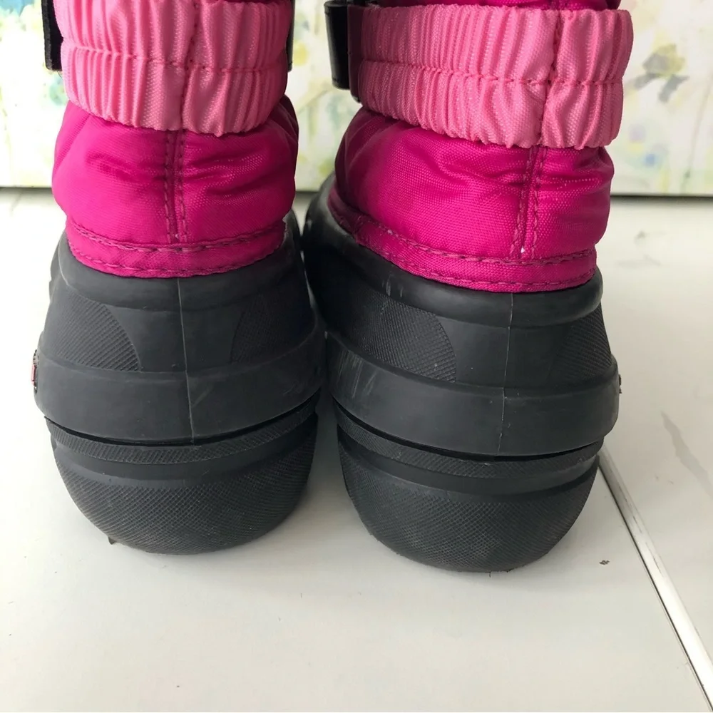 SOREL Women’s Pink Black Winter Snow Boots Waterproof Size 5